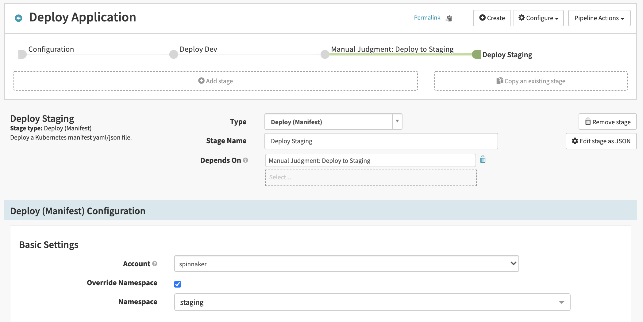 Add Deploy Staging Stage