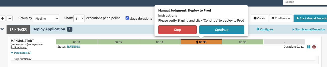 Staging Manual Judgment and Wait Stages