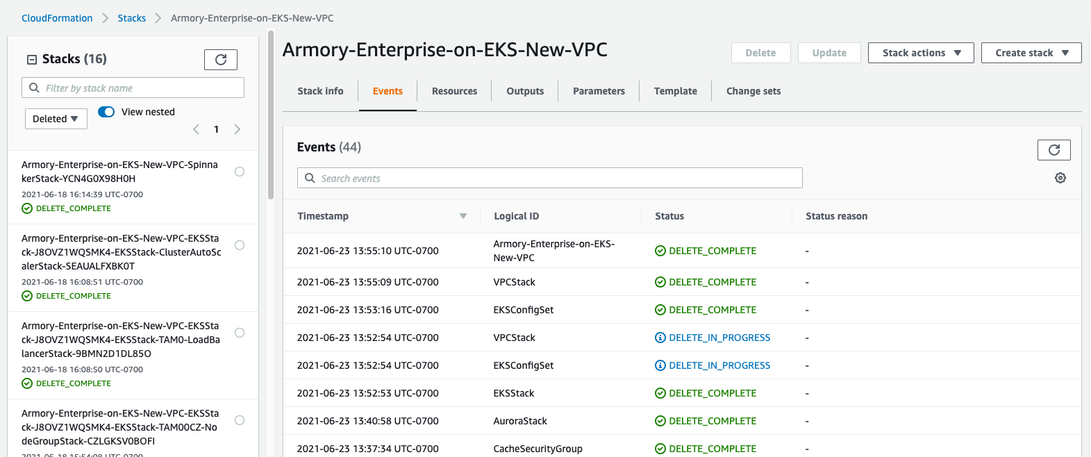 CloudFormation Stack Delete Monitor